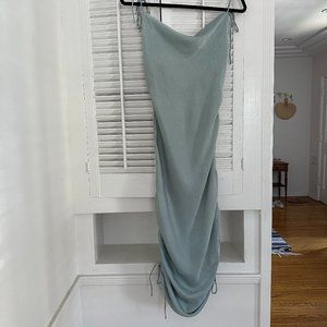LIONESS Teal Blue Slip Dress (S)